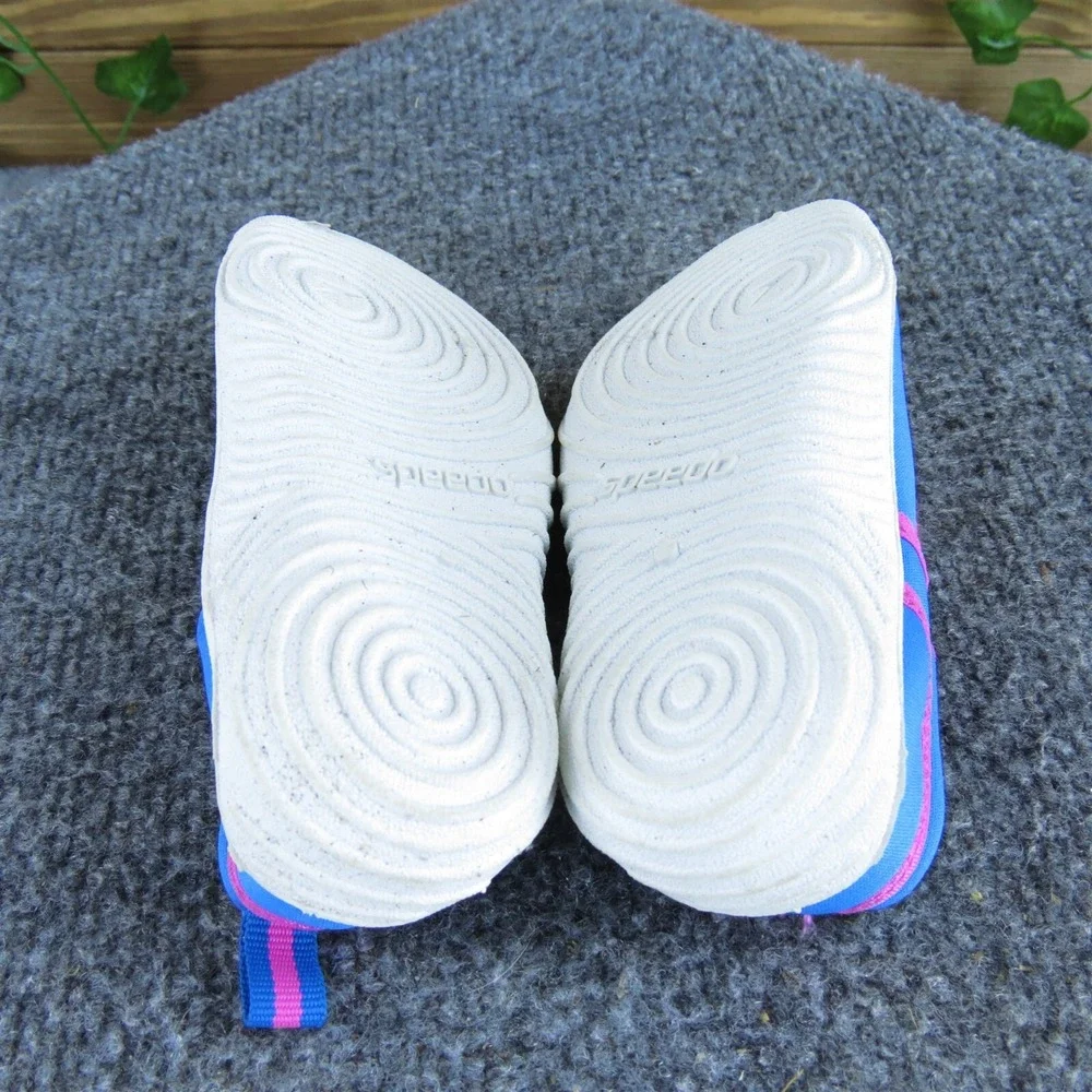 Speedo Girls Water Shoes Sz T 6-7 Medium Blue Synthetic‎ Drawstring